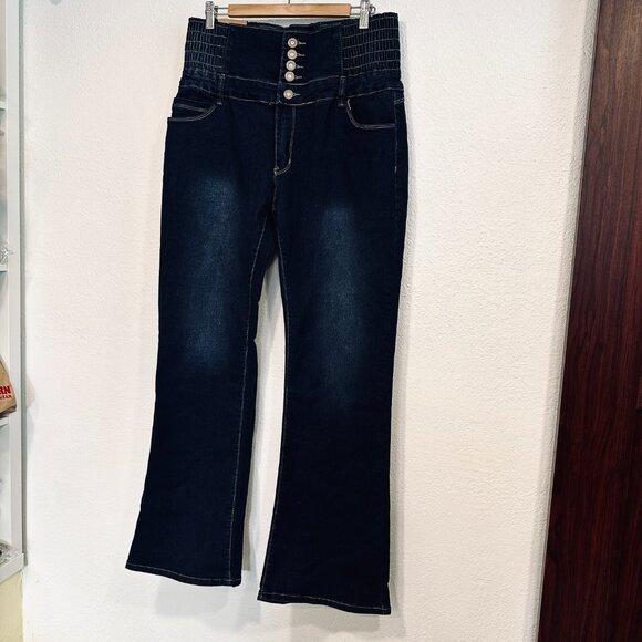 NWT Jeans Wear High Rise Boot Cut Flare Denim Pants Indigo W34xL31 Womens Sz XXL - Picture 8 of 9